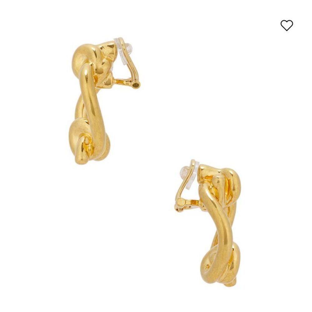 SAINT LAURENT Hoop Earrings in Or Laiton